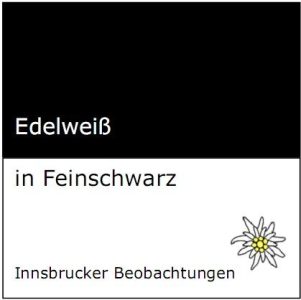 Edelweiß in Feinschwarz