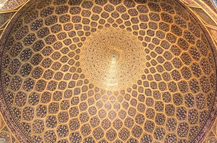 Innenkuppel der Lotfollah-Moschee in Isfahan, by_Uwe Drewes_pixelio.de