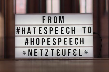 From hatespeech to hopespeech Netzteufel