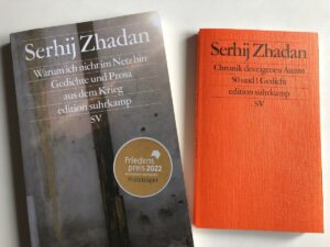 Serhij Zhadan - Cover von zwei Büchern