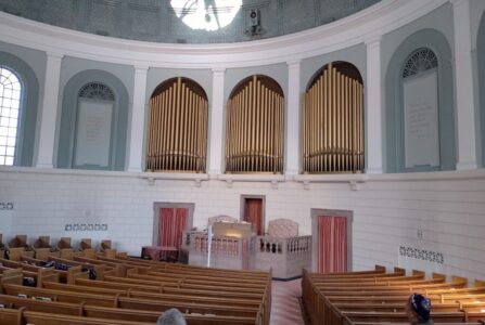 Innenraum der First Church of Christ Scientist-Kirche bei Harvard University