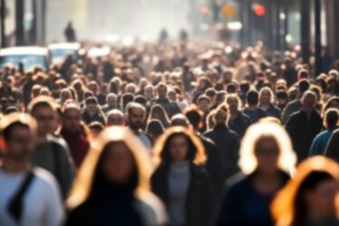 Crowd,On,Busy,Street.urban,Life.blurred,Defocused,Of,Unrecognized,Crowd,People
